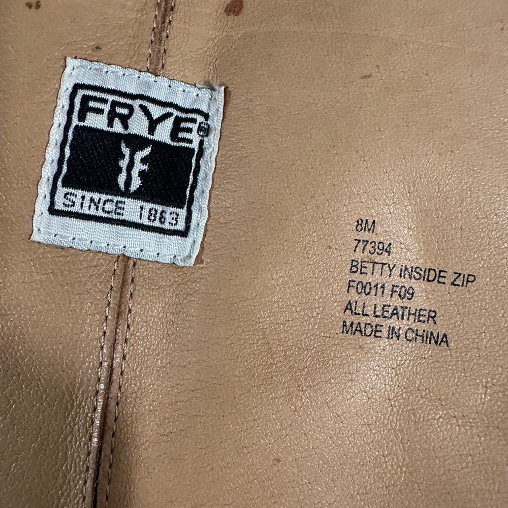 Frye Betty Inside Zip Dark Brown Heeled Boots - Picture 12 of 16